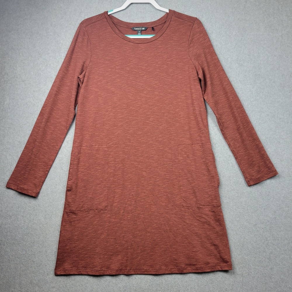 Toad&Co Rust Brown Long Sleeve Midi Dress